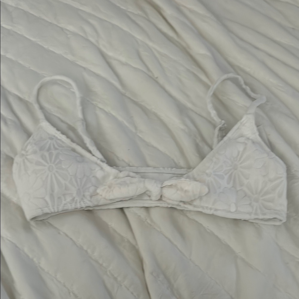 Floral Lace White swimsuit top